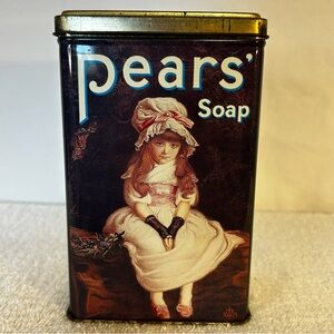 Vintage Pears' Soap Collectible Advertising Tin - Victorian Girl Design